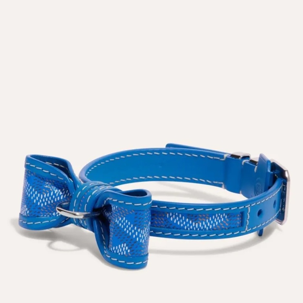 AUTHENTIC GOYARD OSCAR BOW COLLAR BLUE